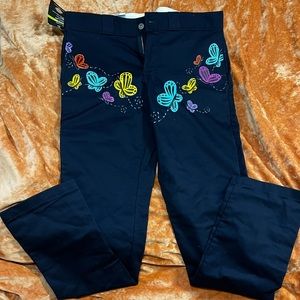 custom butterfly dickies straight skinny pants